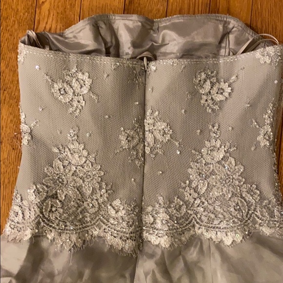 Beaded gray gown - Picture 4 of 4